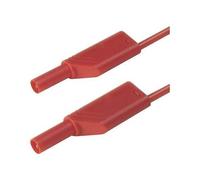 SKS Hirschmann MLS WS 25/2,5 rt Cordon de mesure de sécurité[Banane mâle 4 mm -Banane mâle 4 mm ] 0.25 m rouge
