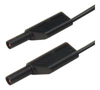 SKS Hirschmann MLS WS 25/2,5 sw Cordon de mesure de sécurité[Banane mâle 4 mm -Banane mâle 4 mm ] 0.25 m noir
