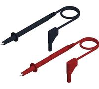 SKS Hirschmann PL 2600 S W SET Set de cordons de mesure de sécurité[Banane mâle 4 mm -pointe de test ] 1 m noir, rouge