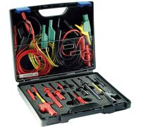 SKS Hirschmann PMS SKS Elektroinstallation Jeu de pinces crocodiles de sécurité enfichable 4 mm, enfichable 2 mm CAT III 1000 V noir, rouge, jaune, vert