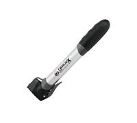 SKS GERMANY TWINJEX ALU Minipompe, Pompe à air pour vélo, avec Support de Pompe (raccords de Valve: AV, SV, DV et Multi Valve, Pression Max.: 10 Bar / 144 PSI, Fonction télescopique), Noir/Argent