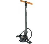 SKS Rennkompressor NXT pompe à pied noire, 16 bar, Multi Valve MV EASY, poignée en hêtre, pieds métalliques pliables, base en fonte d'aluminium caoutchoutée