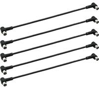 SKT Câble coaxial Patch avec connecteur coudé en F fiche Rapidement (Lot de 5), Noir 40 cm