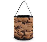 SKTNBM Sacs à friandises ou à friandises d'Halloween, seau fourre-tout à imprimé de biscuits au chocolat, seau cadeau fourre-tout, sac à bonbons d'Halloween, biscuits au chocolat, taille unique,