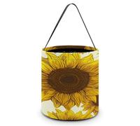 SKTNBM Sacs à friandises ou à friandises d'Halloween, seau fourre-tout imprimé tournesol, seau cadeau fourre-tout, sac à bonbons d'Halloween, tournesol, taille unique, tournesol, Taille unique,