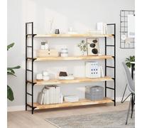 SKTQYQO 2 étagères murales en bois acacia non traité 120 x 30 x 4 cm pour salon, cuisine, salle de bain, étagères suspendues en bois massif pour intérieur extérieur avec design modulaire