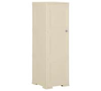 SKTQYQO Angora Armoire en plastique effet bois blanc 40 x 43 x 125 cm avec porte, meuble pour organisation maison, bureau, rangement spacieux, design compact,