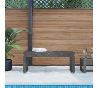 SKTQYQO Banc de jardin gris en bois massif de pin, 110 x 38 x 45 cm, design à lattes pour extérieur, banc de patio résistant et stable, assise pour terrasse et cour, capacité