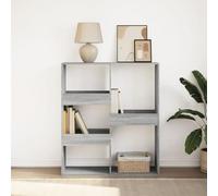 SKTQYQO Bibliothèque de séparation Gris Sonoma classique en bois multicouche, 100 x 33 x 115 cm, avec 5 compartiments spacieux pour organisation idéale, étagère polyvalente pour salon bureau,