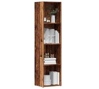 SKTQYQO Bibliothèque en bois antique 36 x 30 x 143 cm avec 4 étagères, meuble bibliothèque en aggloméré résistant pour livres, décoration de maison et objets, design classique et stable, facile à