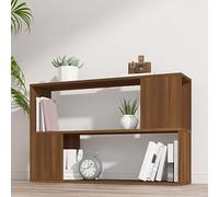 SKTQYQO Bibliothèque en bois multicouche chêne marron 100 x 24 x 63 cm avec étagères ouvertes pour salon et bureau, design moderne et structure stable, idéale pour organiser des livres magazines