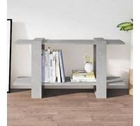 SKTQYQO Bibliothèque gris béton en bois multicouche 100 x 30 x 51 cm avec design classique, structure robuste et facile à nettoyer, idéale pour organiser des livres, des magazines et des objets