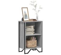 SKTQYQO Bibliothèque Gris Sonoma en Bois Multicouche 50 x 31 x 74,5 cm avec 2 compartiments ouverts et pieds en métal - Solution idéale pour organiser des livres et des objets décoratifs