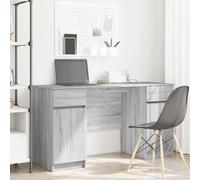 SKTQYQO Bureau gris Sonoma 140 x 49 x 76 cm Bois d'ingénierie : ce bureau gris sonoma à la mode est un excellent ajout à votre bureau ou bureau