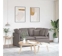 SKTQYQO Canapé modulaire avec coussins en tissu taupe, 2 sections, structure en métal et bois, 2 canapés d'angle, coussins d'assise, 6 grands, 4 designs élégants et personnalisables