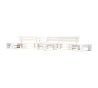 SKTQYQO Ensemble de Canapés de Jardin sur Palette 6 pcs en Bois Blanc Meubles de terrasse Ensemble d'extérieur Convient pour les jardins