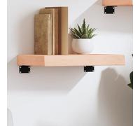 SKTQYQO Étagère murale en bois massif chêne non traité 40 x 20 x 6 cm avec bords vivants et surface naturelle, étagère rustique résistante pour salle de bain, cuisine, salon, support jusqu'à