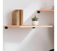 SKTQYQO Étagère murale en bois massif chêne non traité 60 x 60 x 2 cm avec bords vivants et surface naturelle, étagère rustique résistante pour salle de bain, cuisine, salon, étagère