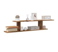 SKTQYQO Étagère TV murale en bois antique 125 x 18 x 23 cm en aggloméré multicouche résistante à l'humidité et à la déformation, étagère asymétrique pour composants AV et objets décoratifs