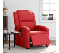 SKTQYQO Fauteuil de massage électrique inclinable avec 6 points de massage, imitation cuir, fonction vibration et cadre stable, assise confortable pour la relaxation et le bien-être