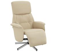 SKTQYQO Fauteuil inclinable manuel, pivotant, crème, 110 kg