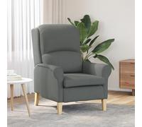 SKTQYQO Fauteuil moderne gris foncé avec pieds en bois, design ergonomique et structure durable pour salon et coin lecture, couleur anthracite, assise rembourrée et dossier