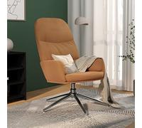 SKTQYQO Fauteuil relaxant pivotant taupe en simili cuir suédé avec structure en métal et rembourrage en mousse pour un maximum de confort et de stabilité