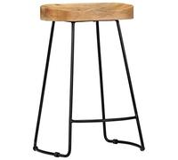 SKTQYQO Gavin Lot de 2 tabourets de bar, 45 x 40 x 62 cm, marron et noir
