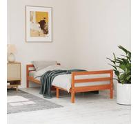SKTQYQO Lit sans matelas marron cire lit multifonctionnel structure de lit pour chambres à coucher Convient pour les hôtels et les studios 90 x 190 cm en bois de pin