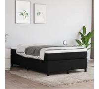 SKTQYQO Lit sans matelas Noir Lit Multifonctionnel Lit Multifonction Convient pour hôtel et études 120 x 200 cm Tissu