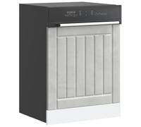 SKTQYQO Lucca gris béton bois multicouche, protection pour appareils ménagers de cuisine, panneau avant aggloméré résistant à l'humidité et à la déformation,