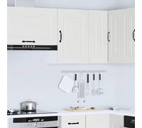 SKTQYQO Meuble de cuisine Kalmar blanc en bois multicouche aggloméré avec 4 étagères, armoire pour optimisation de l'espace et de l'organisation, facile à nettoyer et à assembler, idéal