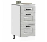 SKTQYQO Meuble de cuisine Kalmar Gris Sonoma en bois multicouche avec portes et tiroir, aggloméré résistant pour optimisation de l'espace et de l'organisation, 40 x 46 x 81,5 cm,