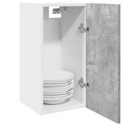 SKTQYQO Meuble mural Lyon gris ciment 30 x 31 x 60 cm Armoire de cuisine murale avec porte pour optimiser l'espace et stocker la vaisselle, matériau stable et durable