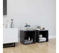 SKTQYQO Meuble TV moderne gris en bois multicouche, 37 x 35 x 37 cm, avec 1 compartiment, meuble stéréo et armoire hifi, idéal pour salon, design pratique et facile