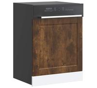 SKTQYQO Panneau de lave-vaisselle Porto chêne fumée 60 x 1,5 x 67 cm en aggloméré résistant pour cuisine, protection contre l'humidité et design intemporel, nettoyage et entretien faciles