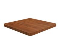 SKTQYQO Plateau de table carré marron foncé 40 x 40 x 2,5 cm chêne traité surface peinte pour restaurants et bars, bois massif résistant, facile à nettoyer, design rustique