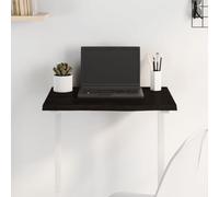 SKTQYQO Plateau de table de remplacement en chêne massif marron foncé 60 x 50 x 2 cm avec bord vivant et finition prête à l'emploi pour rénovation de table maison ou commerciale, surface traitée