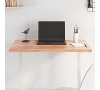 SKTQYQO Plateau de table en bois massif de chêne marron clair 80 x 50 x 2 cm avec finition peinte et bord vivant pour rénovation table, solution prête à l'emploi pour la maison et les contextes