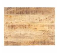 SKTQYQO Plateau de table en bois massif de mangue 15-16 mm 70 x 60 cm avec supports en bois pour restaurant bar hôtel - Finition polie peinte résistante et facile à nettoyer