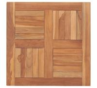 SKTQYQO Plateau de table en bois massif de teck 60 x 60 x 2,5 cm pour restaurants hôtels bars - 4 lattes style directions - Résistant aux agents atmosphériques Facile à nettoyer - Finition
