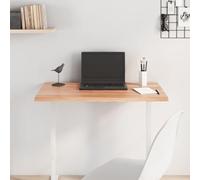SKTQYQO Plateau de table en chêne massif, marron clair, 80 x 40 x 2 cm, avec bord vivant et finition peinte, plateau de remplacement pour table à faire soi-même, surface traitée, prête à l'emploi