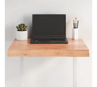 SKTQYQO Plateau de table marron clair 60 x 60 x (2 - 6) cm en bois massif de chêne peint avec bord vivant - plan de remplacement pour table, solution pour rénovation Fai-da ,