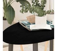 SKTQYQO Plateau de table marron foncé 100 x 50 x 2 cm en chêne massif ovale pour rénover les tables - Solution multifonctionnelle pour maison et contextes commerciaux - Matériau robuste et stable