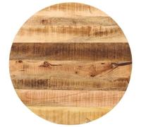 SKTQYQO Plateau de table rond en bois massif de mangue brut Ø 80 x 1,5 cm avec finition naturelle pour renouveler les tables de salle à manger et mobilier rustique résistant et facile à nettoyer