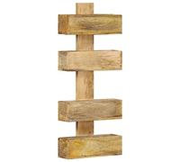 SKTQYQO Porte-revues mural en bois massif de mangue 30 x 11 x 72 cm avec 4 étagères pour magazines et objets, meuble mural robuste et durable pour organisation maison, design