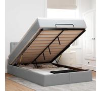 SKTQYQO Pouf Lit avec Matelas Gris Clair Lit Multifonctionnel Convient pour les hôtels et les studios 120 x 190 cm en Tissu