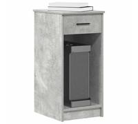 SKTQYQO Support tour pour ordinateur avec tiroir gris ciment 35 x 45 x 77 cm, armoire pour ordinateur avec plateau supérieur et compartiment ouvert, matériau aggloméré stable et résistant,