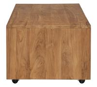 SKTQYQO Table basse 110 x 60 x 40 cm en bois massif de teck