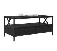 SKTQYQO Table basse rectangulaire chêne noir 100 x 51 x 45 cm